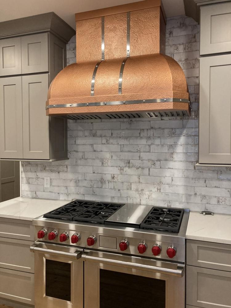 beautiful brick backsplash