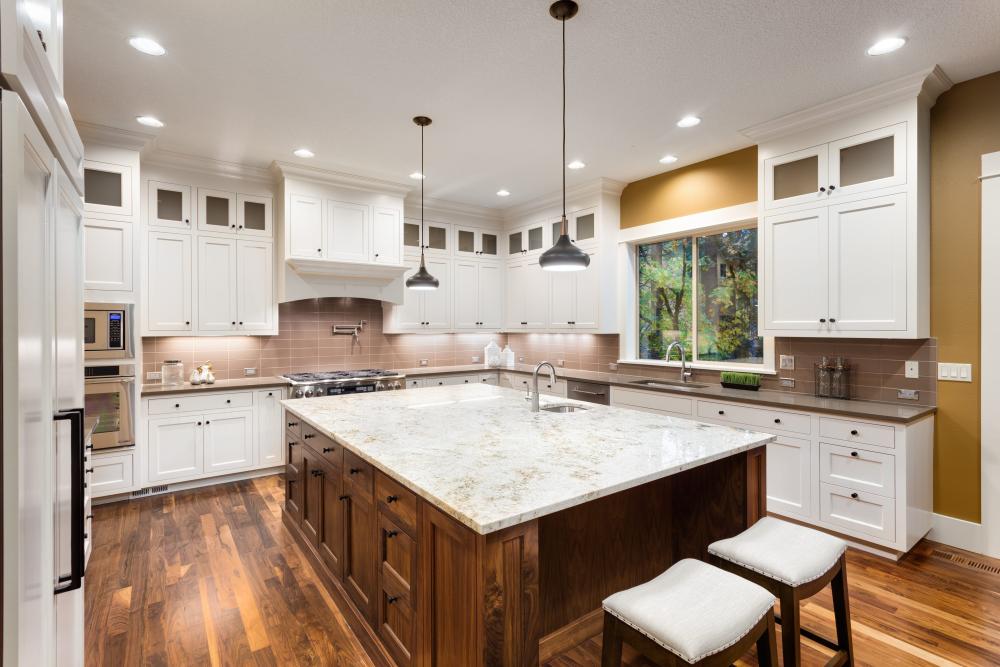 beautiful quartz countertop contrast