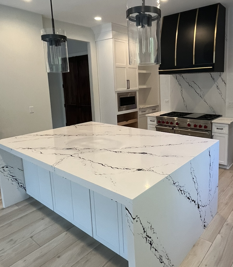 kitchen with white countertops