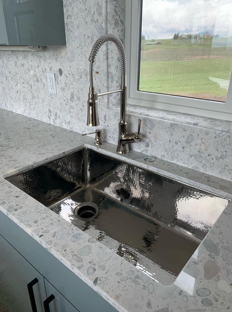 integrated sink and countertop