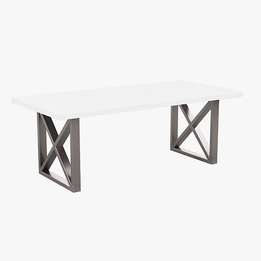 custom white table