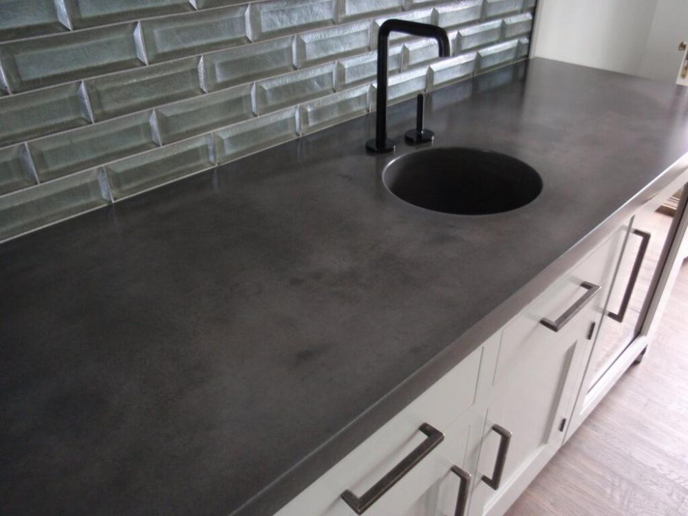 concrete grey kitchen countertop