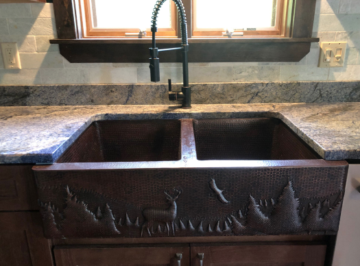 Hammered Copper Sink 