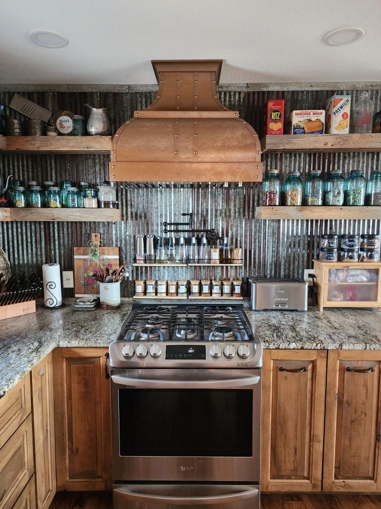 classic metal backsplash