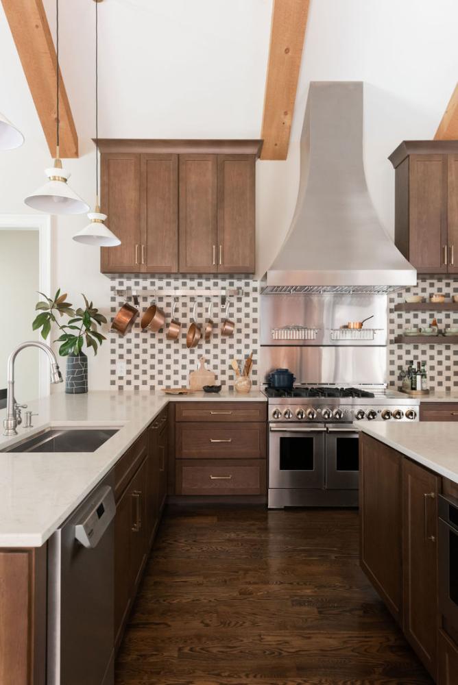 beautiful brown kitchen cabinets