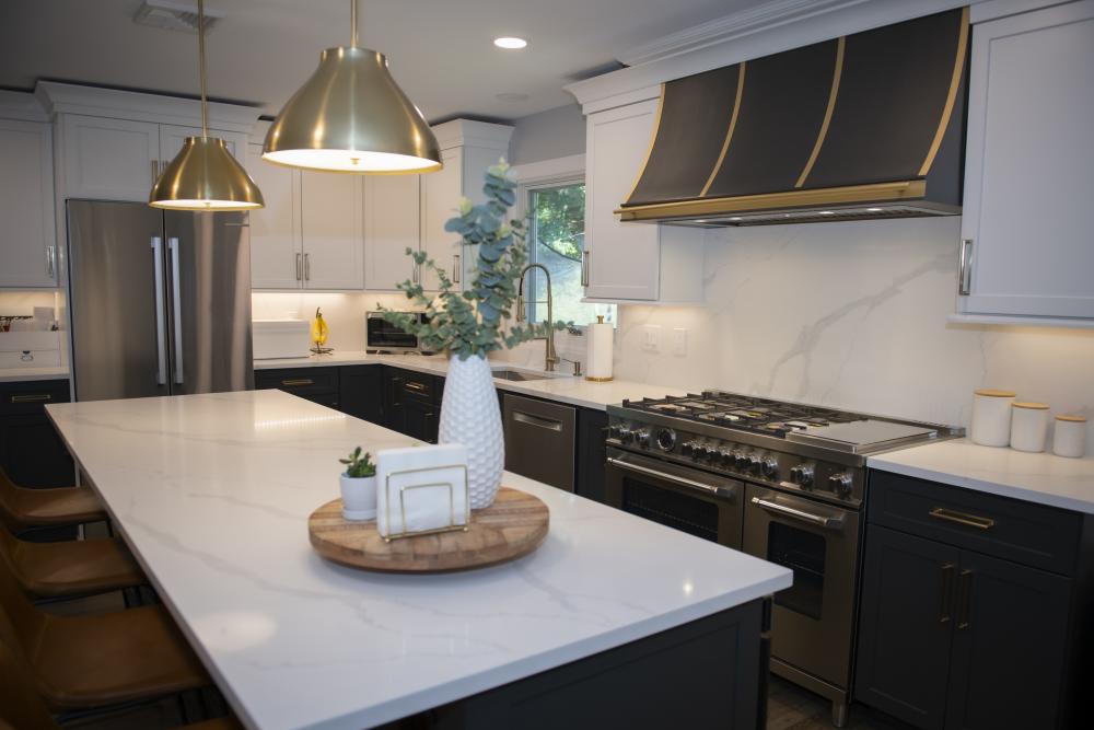 black and white cabinets