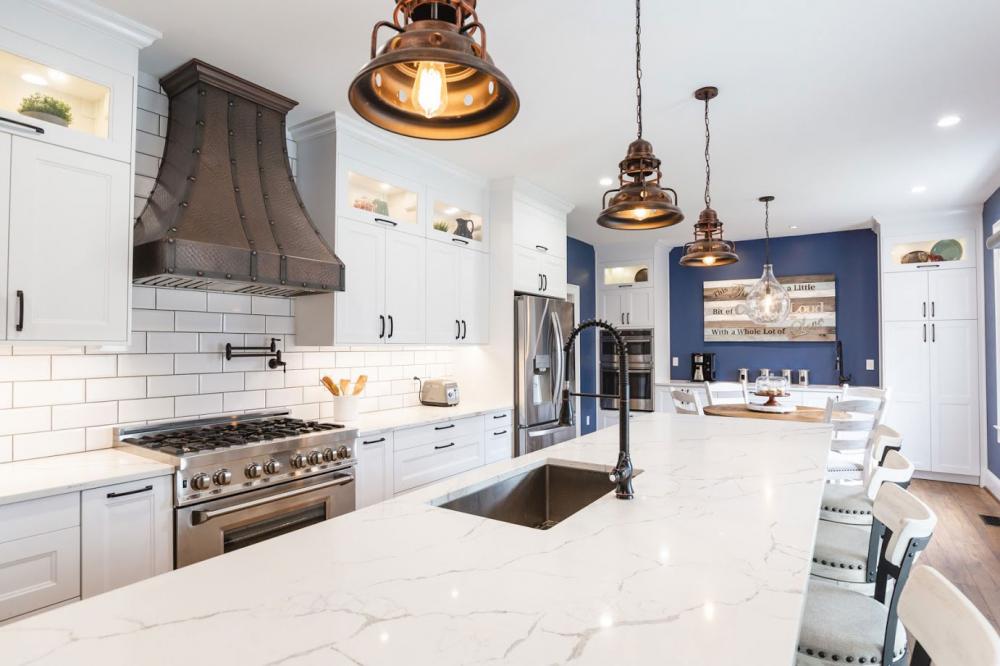 white copper kitchens