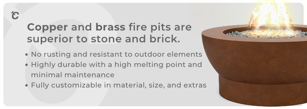 why copper is a superior material for fire pits